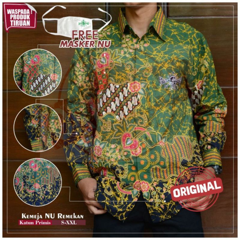Kemeja Batik Nu kemeja Remekan nu Batik NU pria Batik NU Original LPNU