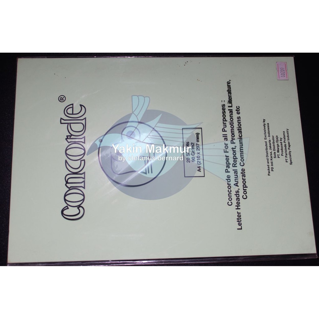 

KERTAS CONCORDE UKURAN A4 90 GR