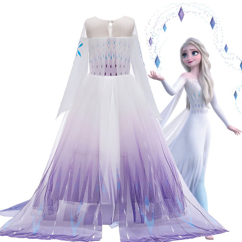 [YOMIKA] Disney Frozen 2 Costume Dress Kids Girl's Elsa Queen Cosplay Raya Party Princess Dress