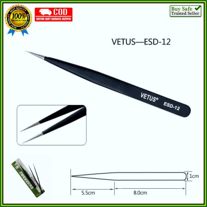 PINSET EYELASH Extension Tweezer bulu mata PINSET Bulumata LURUS Serbaguna VETUS