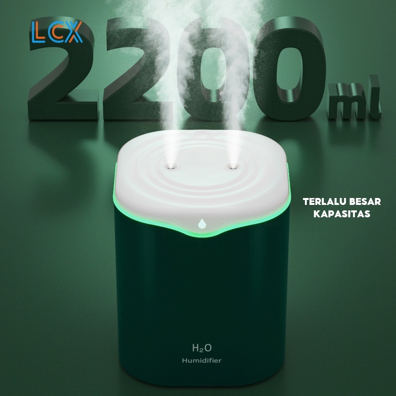 LCX Dual Mist Humidifier Purifier Diffuser Portable Pelembab dan Penjernih Udara VS-1833