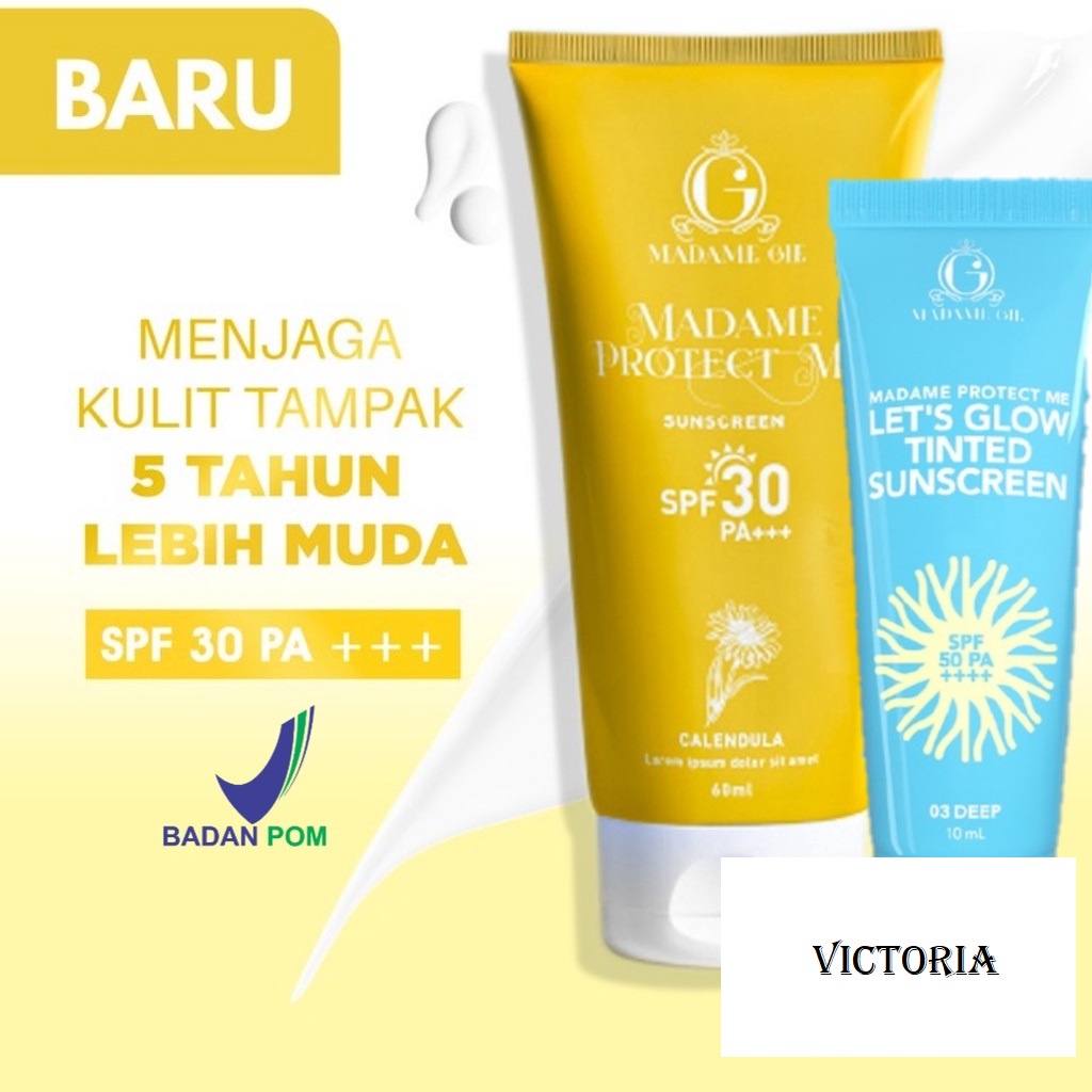 MADAME GIE Protect Me SPF 30 w Aloe Vera Sunscreen 60mL - sunblock tabir surya sun block (VC)