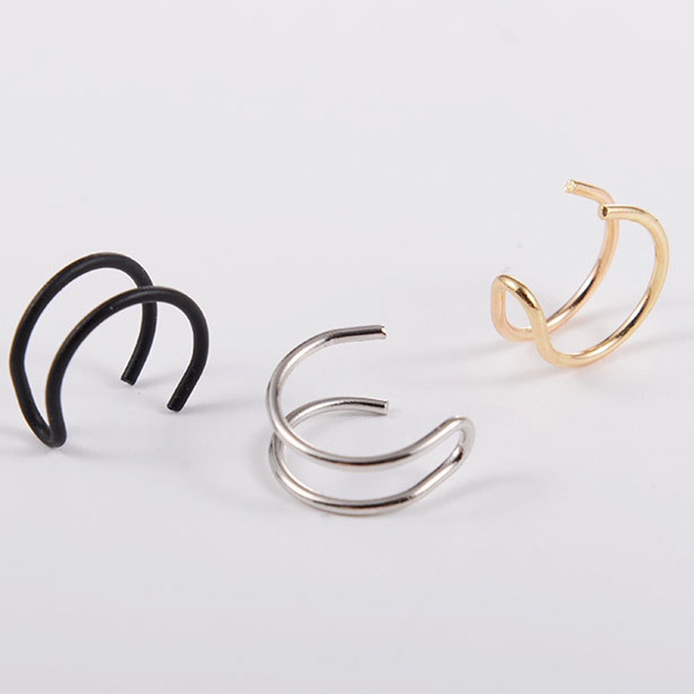 Hu Hu Hu Hu Hu Alat Bantu Pasang Kacamata♡ 1pc Anting Klip On Tanpa Tindik Gaya Minimalis Untuk Wanita