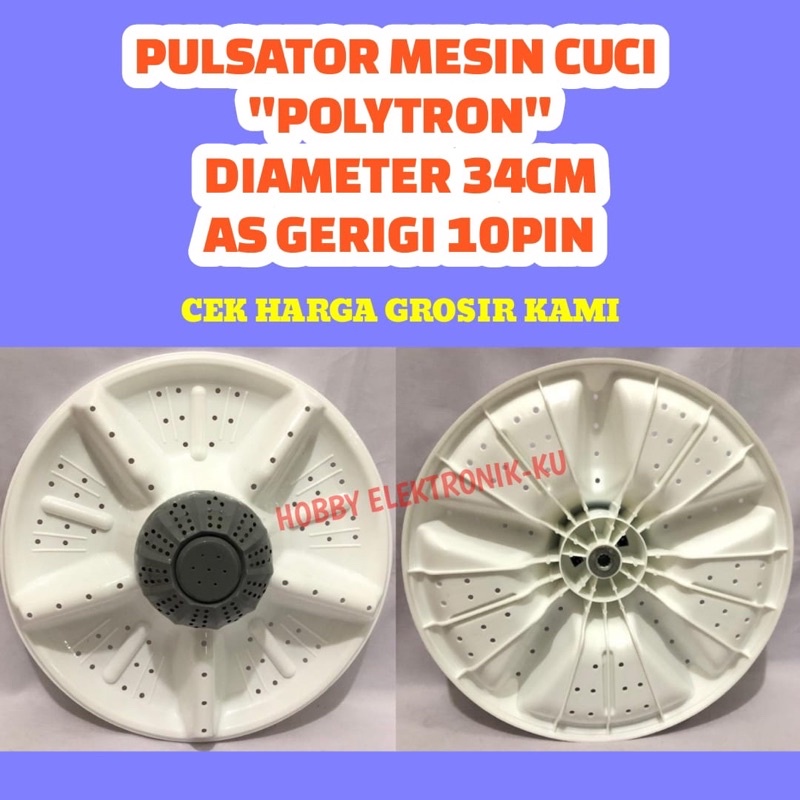 PULSATOR MESIN CUCI POLYTRON DIAMETER 34CM AS GERIGI 10PIN