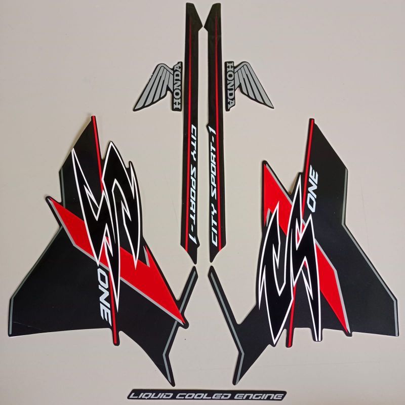 (BAYAR DITEMPAT) striping CS1 Cs-One hitam 2008 striping original Honda CS1 Cs-One 2008 hitam