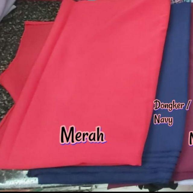 Pashmina Diamond Crepe Italiano Stretch Premium (175cm × 75cm)-Merah