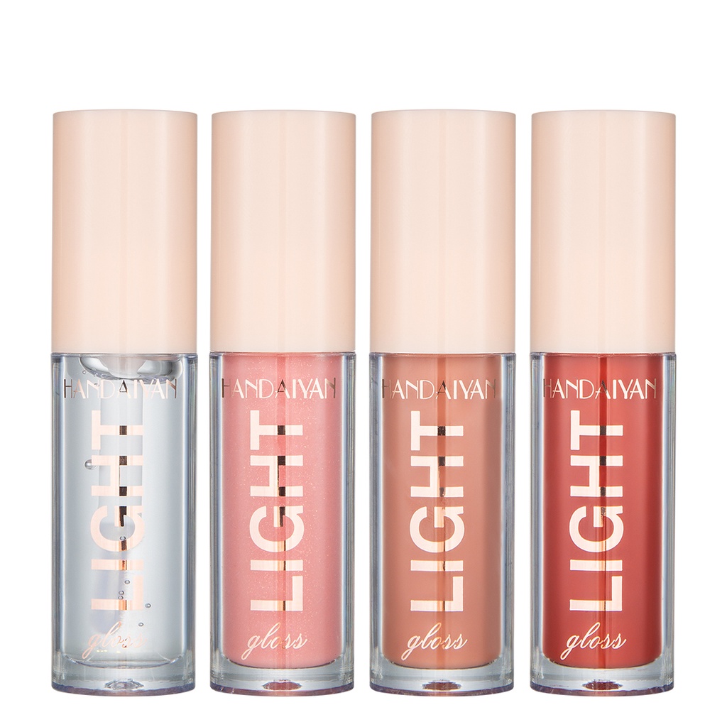 【ASLI】Handaiyan 12 Colors  Mirror Lip Gloss Lip Tint Lipstick High Pigment Long-Lasting Glossy Non-Stick Cup Soft Smooth Watery Bouncy