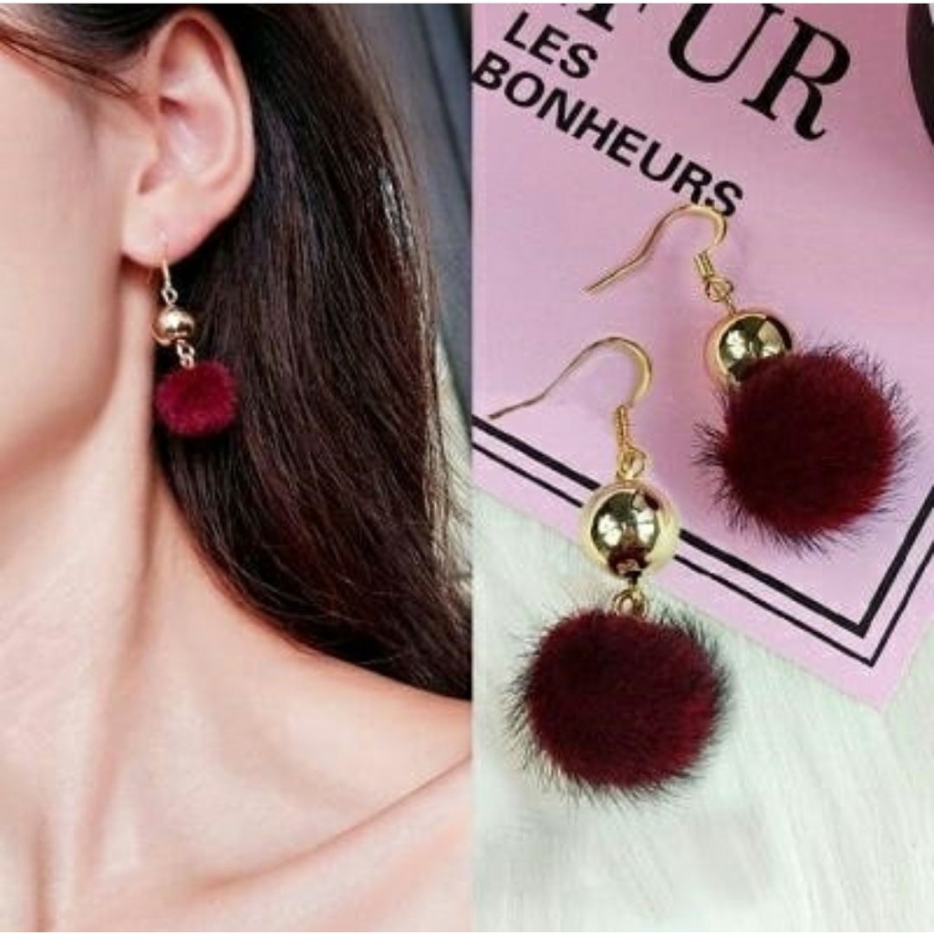 ANTING HOOKS WANITA KEKINIAN ALA KOREA MODEL BOLA DURI  MURAH BERKUALITAS # 186