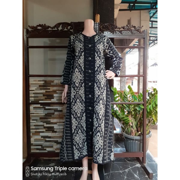 Gamis tenun jepara baju tenun jepara etnik GT2