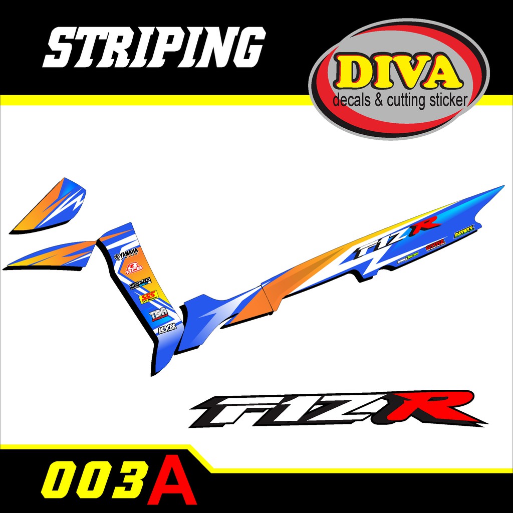 Striping Lis F1ZR - Stiker Variasi F1ZR Lis Variasi Racing Line  - 003