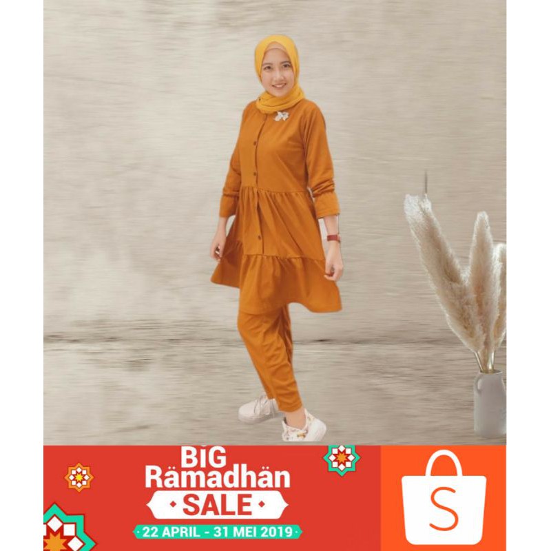 Setelan Celana Tunik Busui / SETCEL / TUNIK MURAH LEBAY