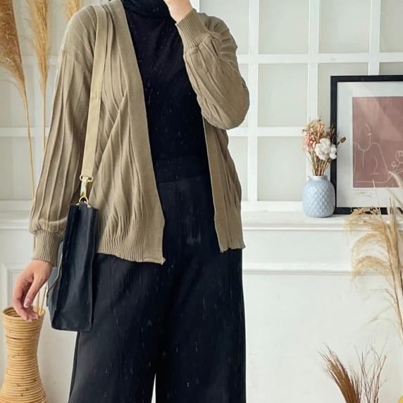 LUCIA CARDIGAN RAJUT ABG POLOS HALUS ADEM FASTION OOTD MURAH GROSIR PGMTA