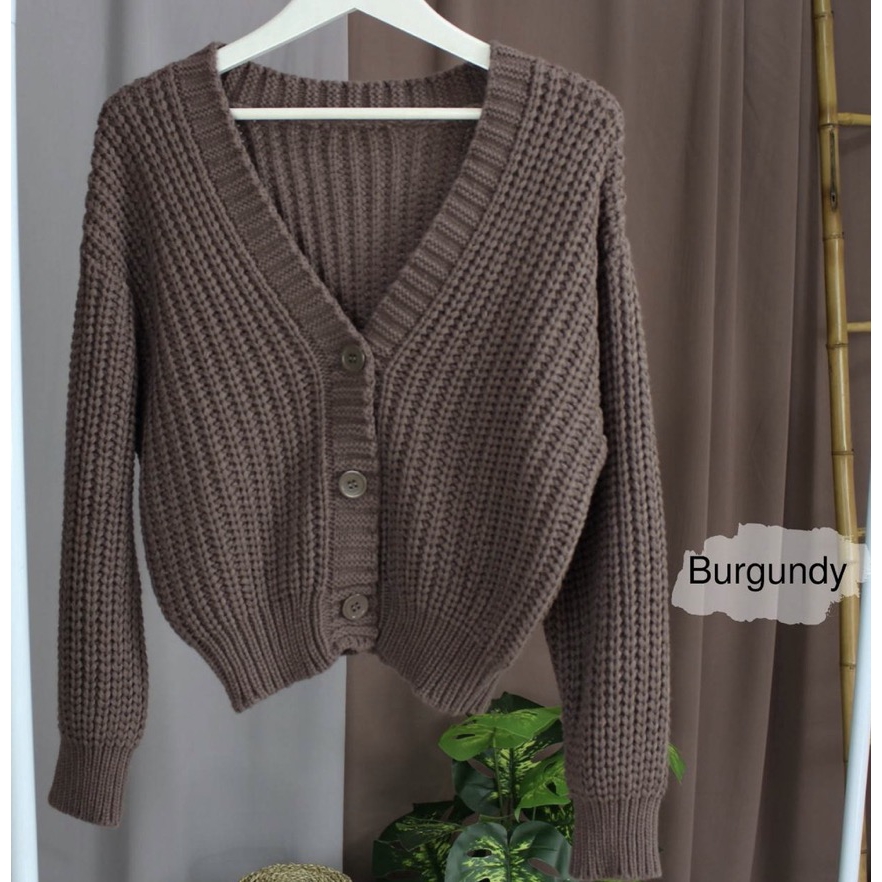 [COD] Nakara Cardigan Rajut Premium Malika Crop Nacara Cardi 3 GATE TEBAL