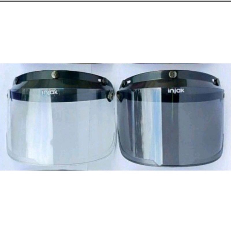 Visor kaca Injact datar untuk helm Cargloss Classic Retro Bogo JPN