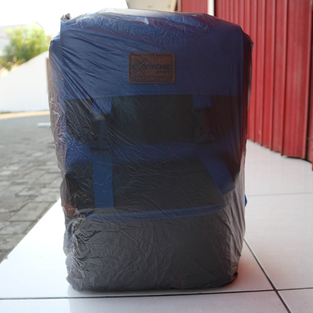 Tas Ransel Distro Extreme Biru Model Trendy Casual Kekinian Keren Kuat
