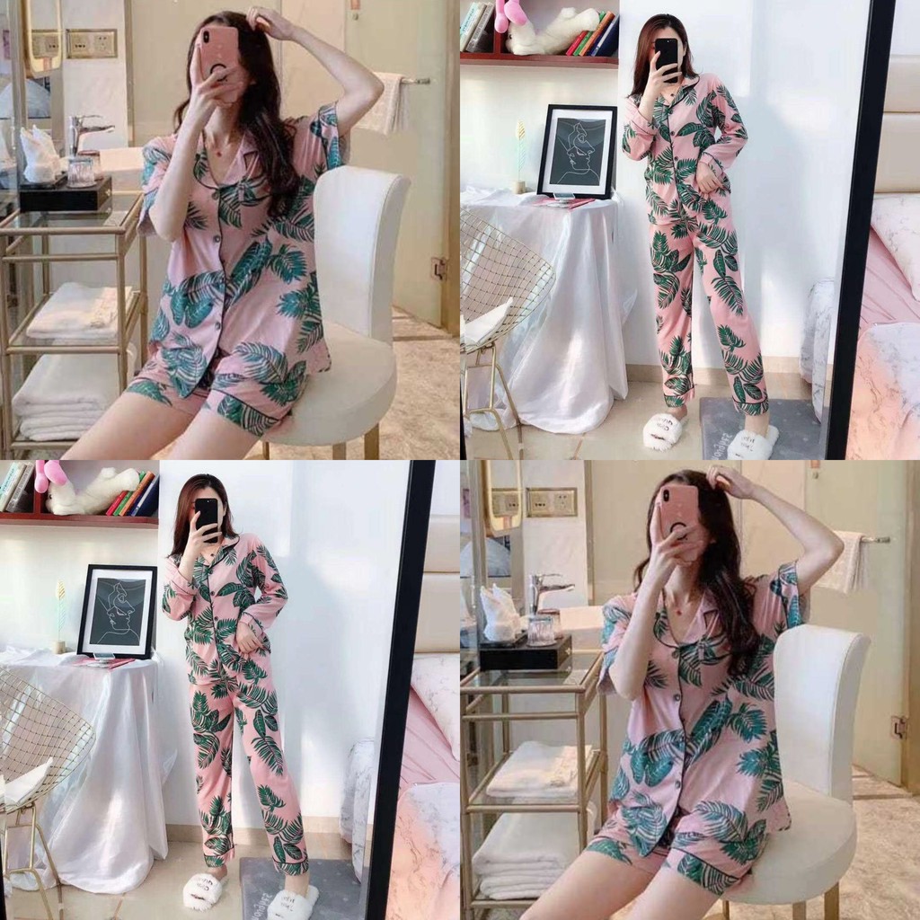 SET PIYAMA KANCING IMPORT BAJU TIDUR