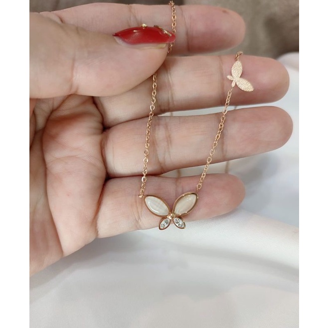 kalung anak anti karat titanium kupu-kupu butterfly