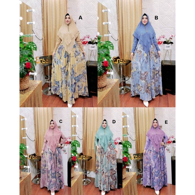 MARCELIA SYARI BY ERCE GAMIS SYARI ORIGINAL GAMIS SYARI TERBARU BAJU GAMIS WANITA SET SYARI
