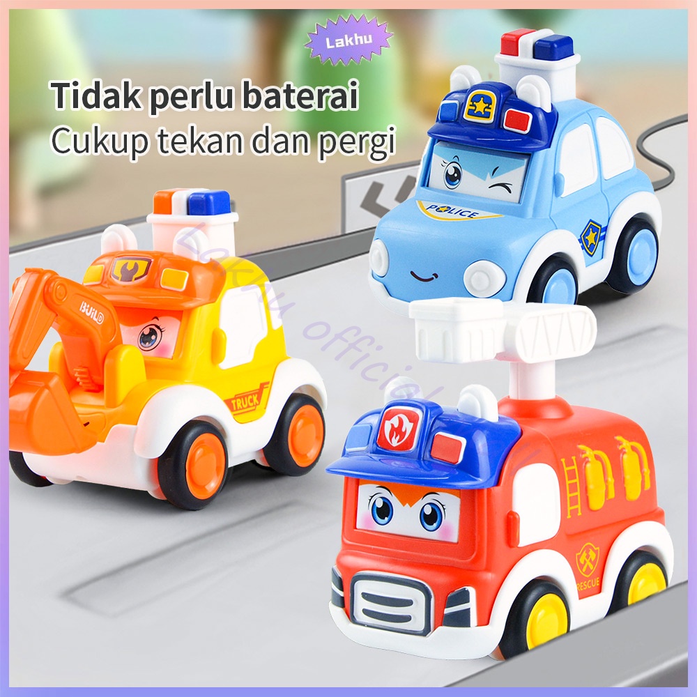 JCHO mainan mobil mobilan anak bayi lucu mobil polisi mainan