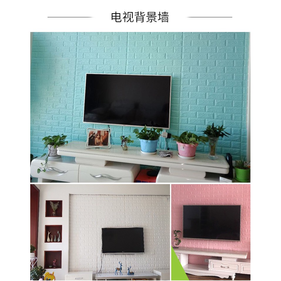 GOGO MB290 Wallpaper Dinding Kamar Stiker Dekorasi Dapur Batu Bata Kayu Sticker Wallpaper 3D Foam-5