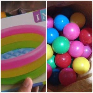 Promo/ paket Kolam bola/ renang dan mandi bola/ bola warna warni 6cm murah setara bestway