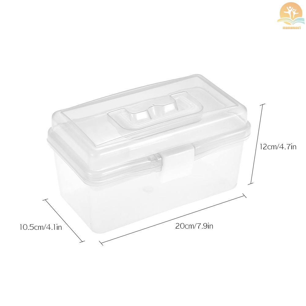 Clear Plastic Art Storage Box Watercolor Oil Painting Supplies Multipurpose Case Portable for Artists Students