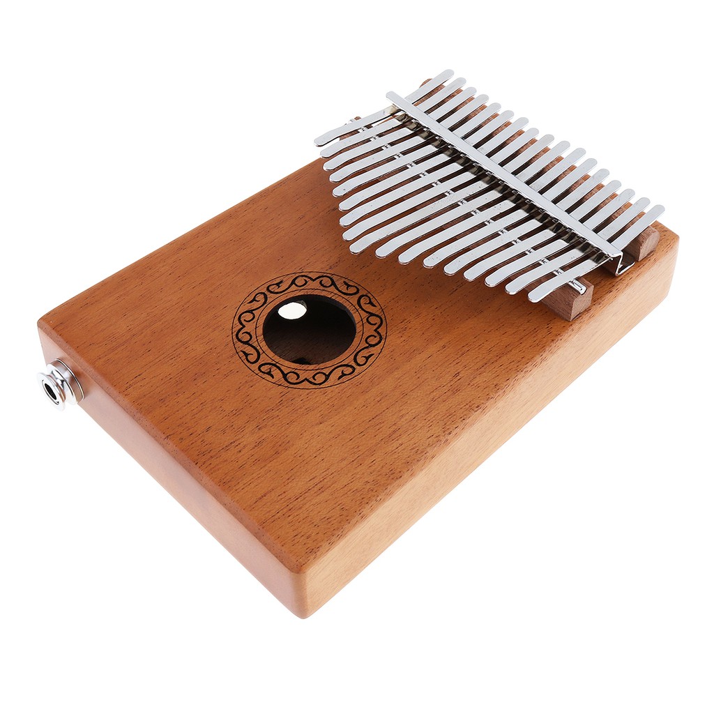 Kalimba Piano Jempol 17 Kunci Bahan Kayu Mahoni