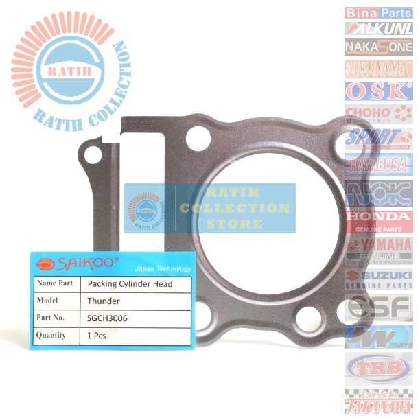Paking Gasket Cylinder Cop Head Thunder 125