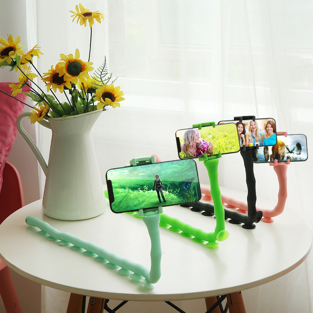 Cute Worm Lazy Octopus Pod Holder Lazypod Universal Smartphone Monopod Gurita Dudukan HP