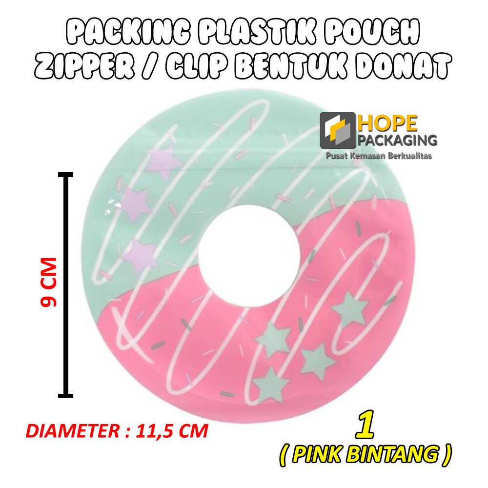 Promo Termurah Packing Plastik  Zipper / Clip Bentuk Donat Kue Nastar Snack Permen