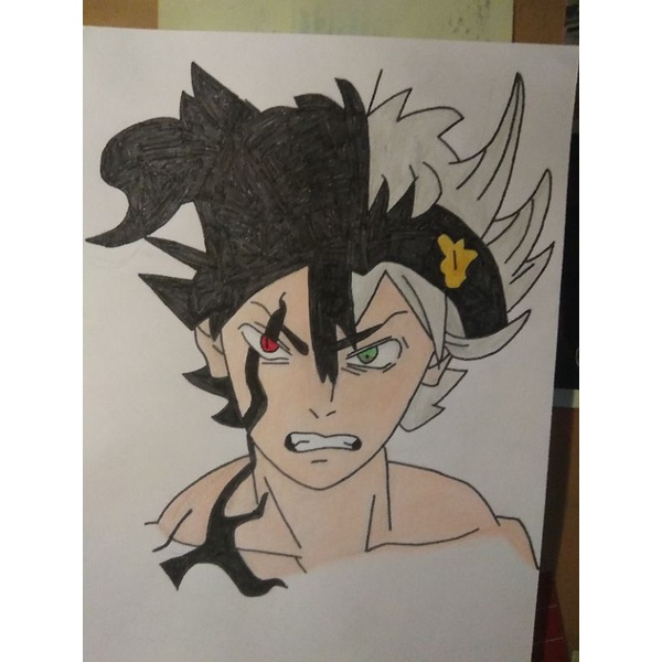 

gambar anime Asta ukuran A4