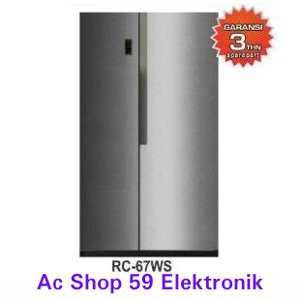 Promo KULKAS GEA RC 67 WS SIDE BY SIDE 2 PINTU MENYAMPING PCM ABU ABU Limited