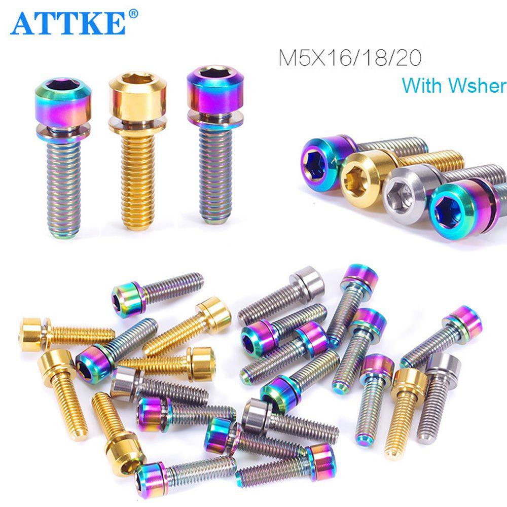 R-FLOWER Baut Fix 16mm /18mm /20mm Aksesoris Titanium Dengan Washer Sekrup Batang Sepeda