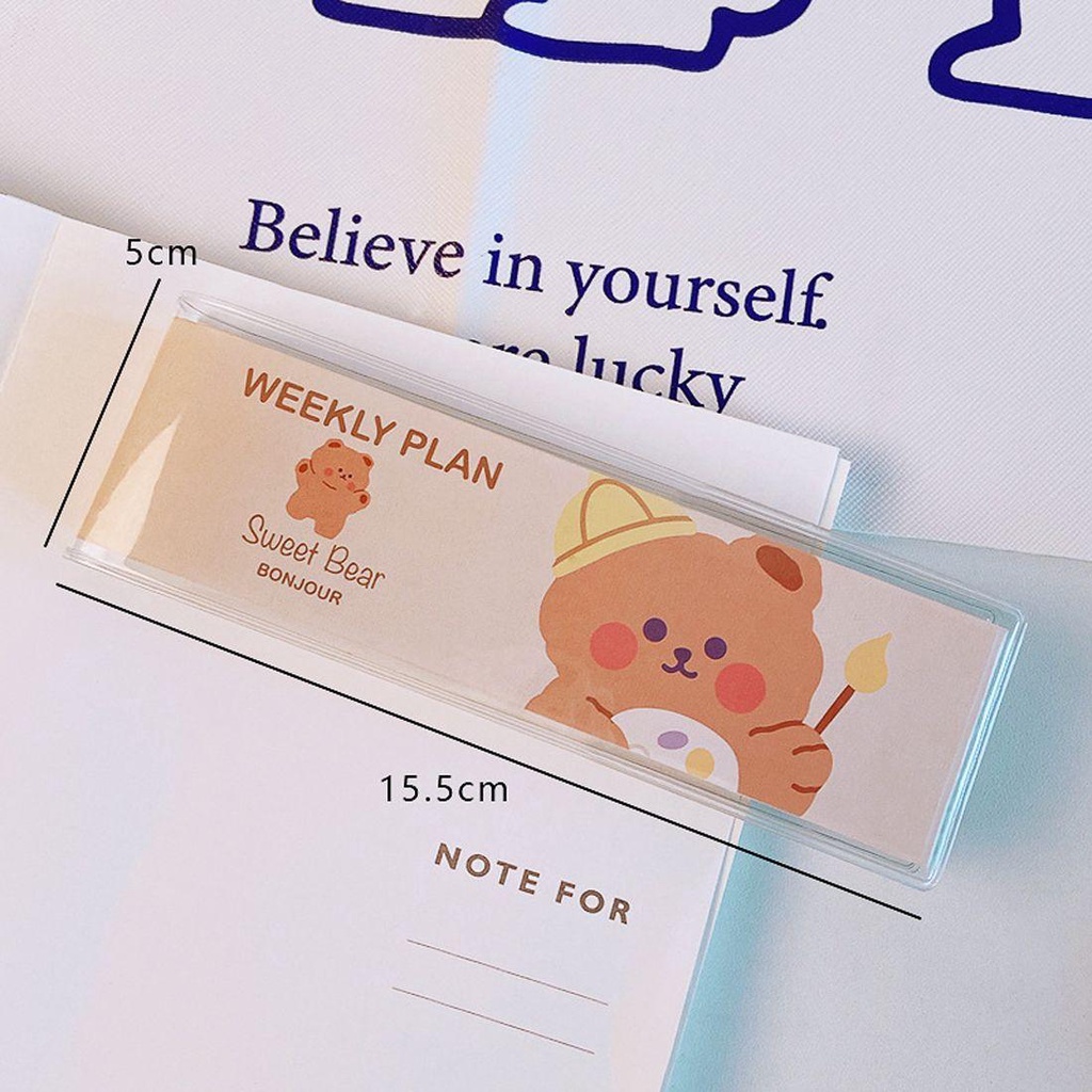 Mxbeauty Kartun Weekly Planner Portable Bear Plan Book Hadiah Anak Diary Perlengkapan Alat Tulis Kantor Buku Kata Saku