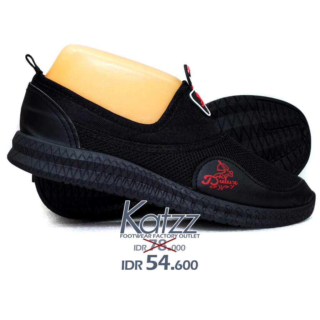 KATZZ - Sepatu Anak Laki Casual Slip On Shoes Tanpa Tali Umur 3 - 12 thn Size 25 - 35 Warna Hitam da