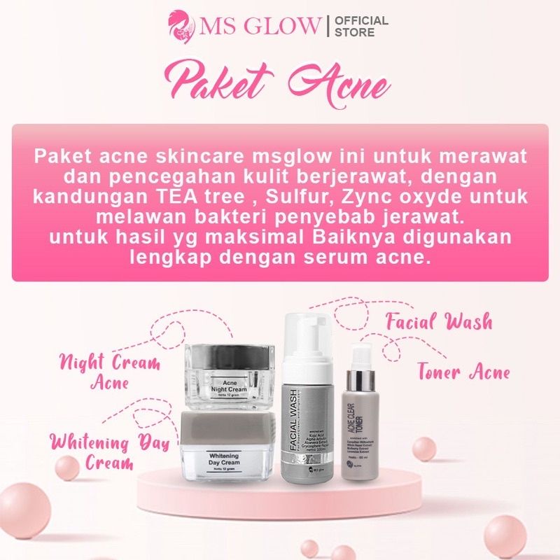 MS GLOW PAKET WAJAH ORIGINAL READY SEMUA PAKET WAJAH msglow