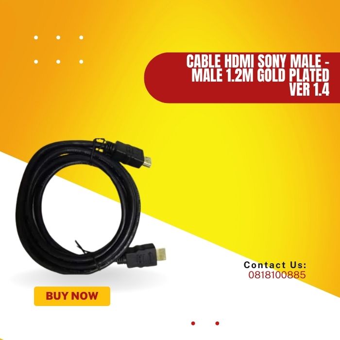 Cable HDMI SONY Male - Male 1.2m Gold Plated ver 1.4