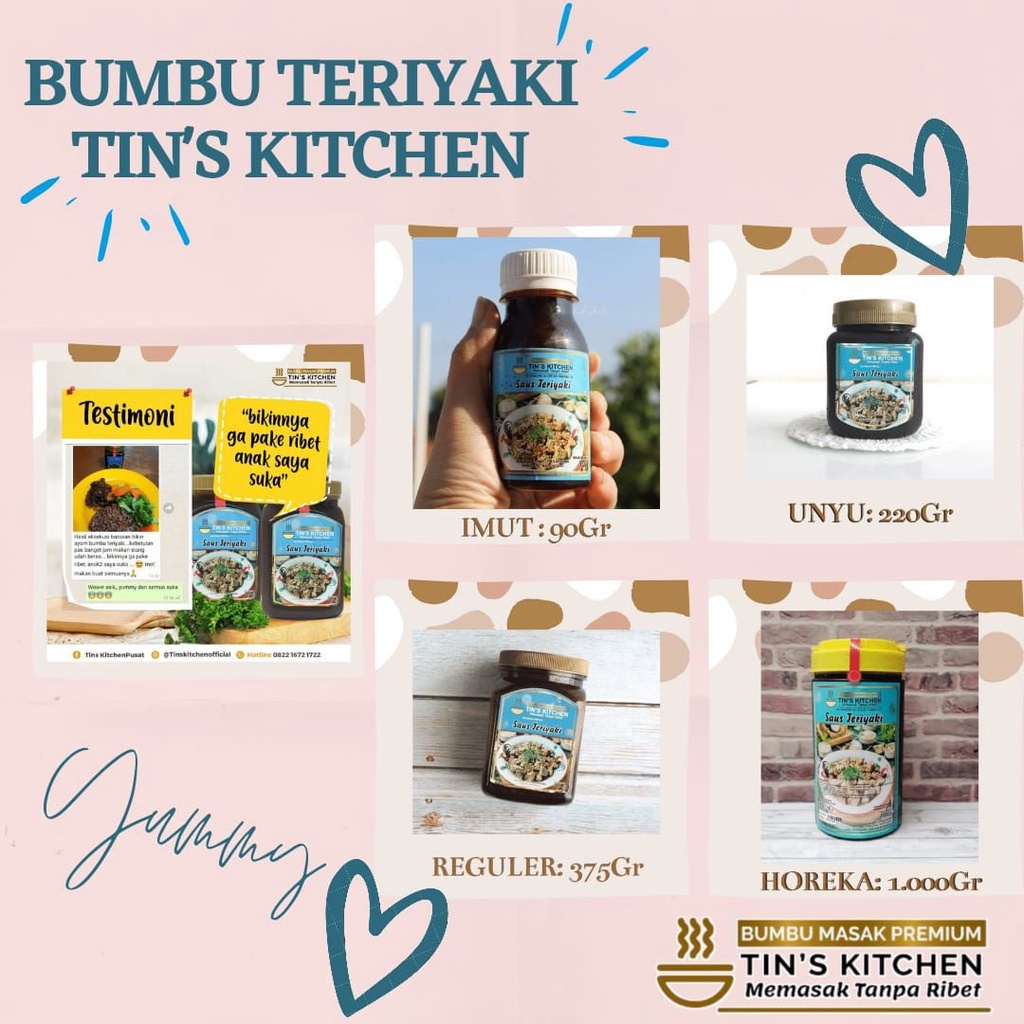 

Bumbu Teriyaki Enak Bumbu Teriyaki Praktis TINS KITCHEN 220 GRAM Bumbu Teriyaki Daging, Ayam, Kambing Bumbu Teriyaki Asli