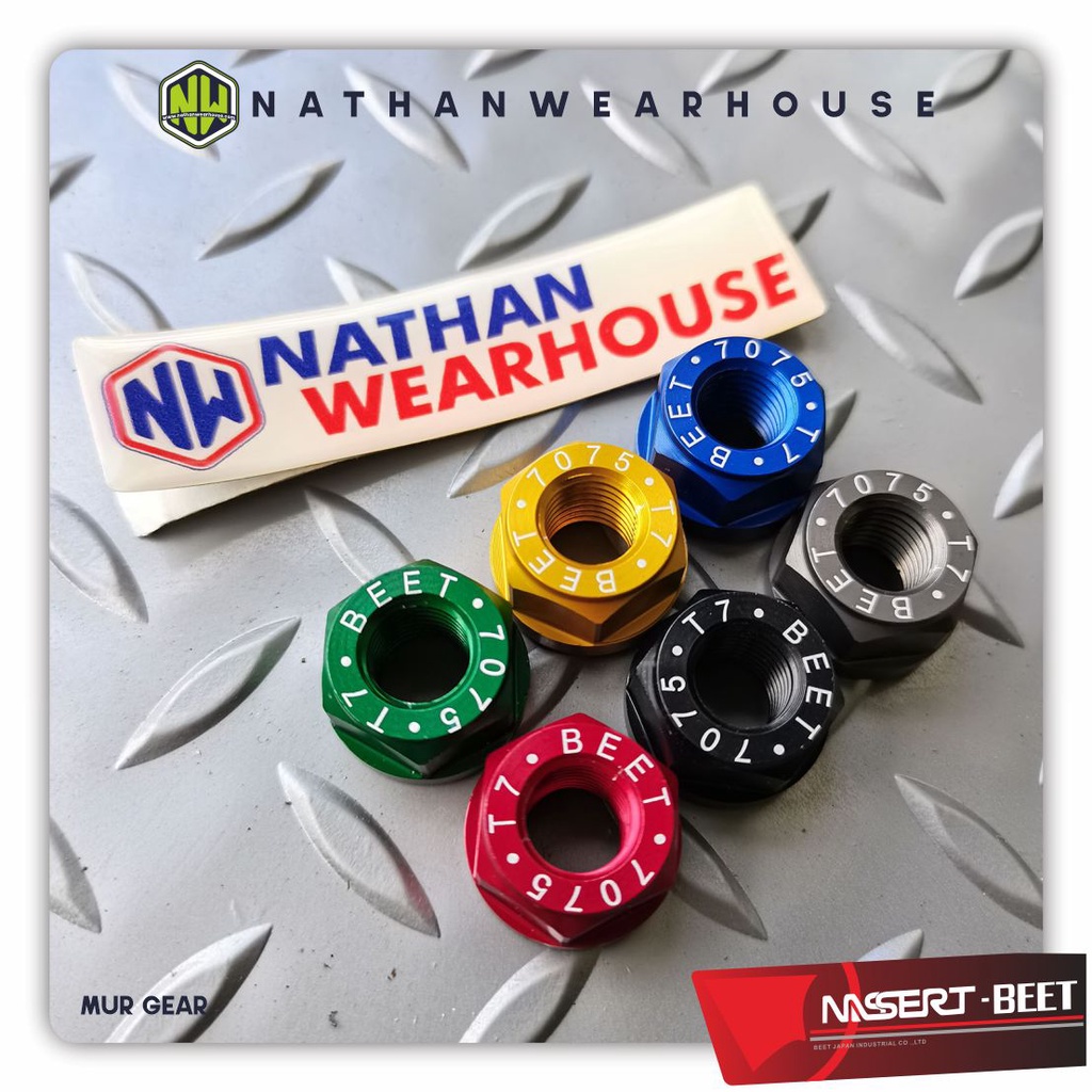 Mur Baut Gear Gir Nut Sprocket T7 M10x1.25 CBR 250RR MT25 R25 Ninja 250 fi 2018 Nassert Beet