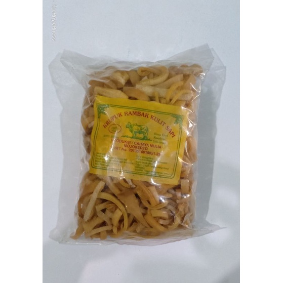 

Kerupuk Krupuk Rambak Sapi Premium Asli Oleh-Oleh Mojokerto Stik Tipis 500gr