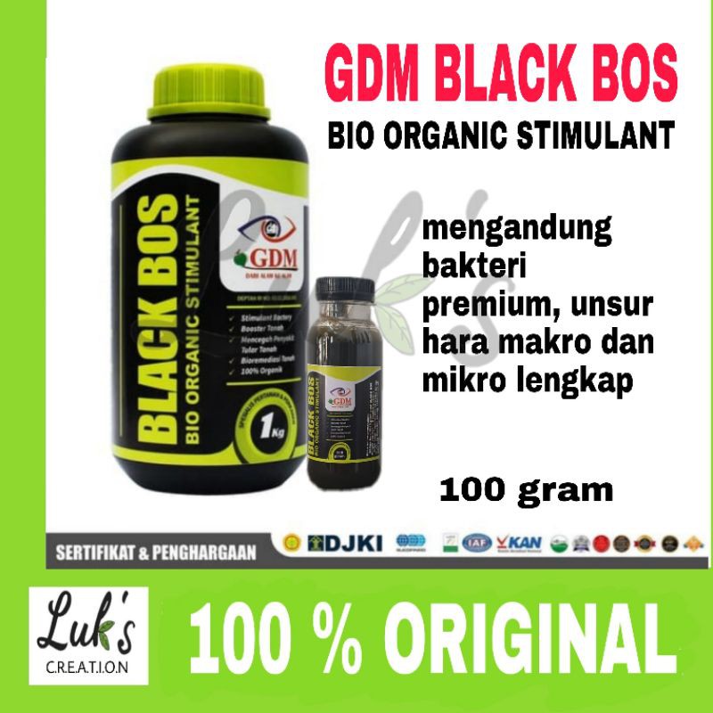 GDM BLACK BOS 100 gram bio organic stimulant pupuk organik agar media tanam sehat