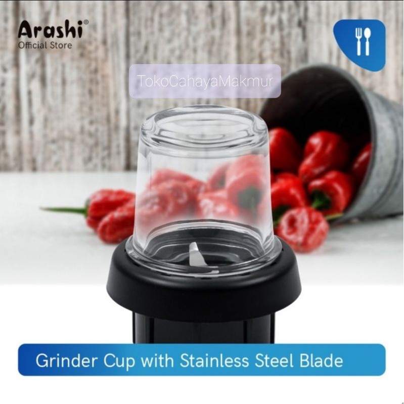 Arashi Stand Blender ASB 1503 1.5L - Pelumat, Jar Kaca, 3 Mode Speed