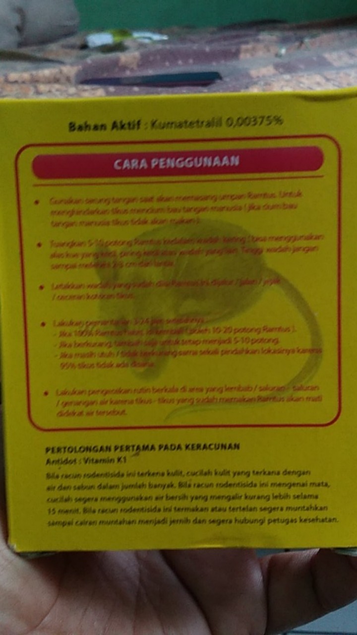 Ramtus Racun Tikus Ampuh Mati Kering Tidak Bau Pembasmi Curut Wirog Mencit Dirumah Di Mobil 2 Pack