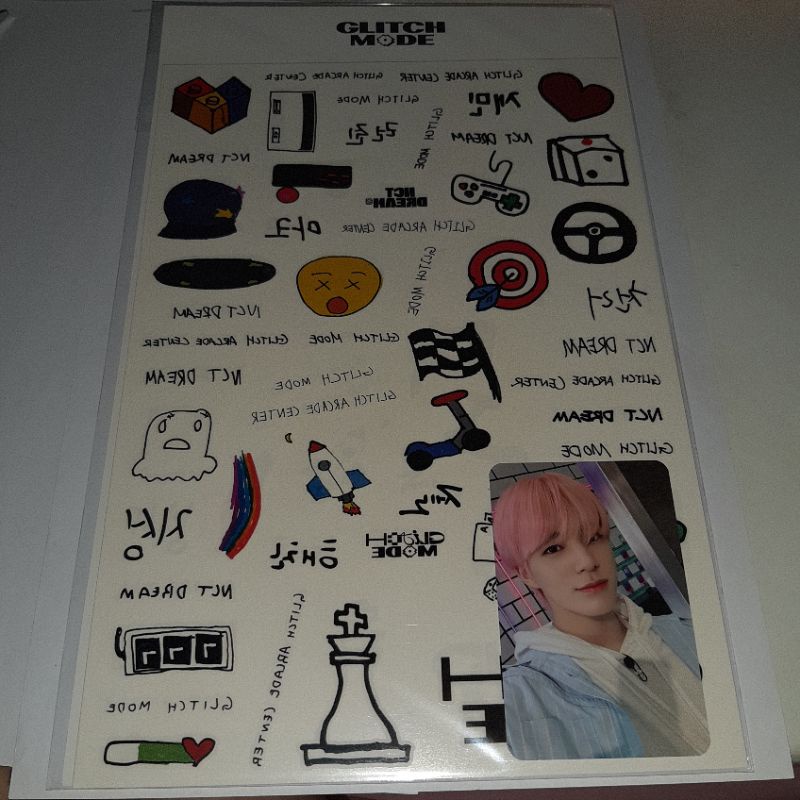 [SEALED] TATTOO + LUGGAGE STICKER JENO GLITCH MODE MD POP UP STORE NCT DREAM