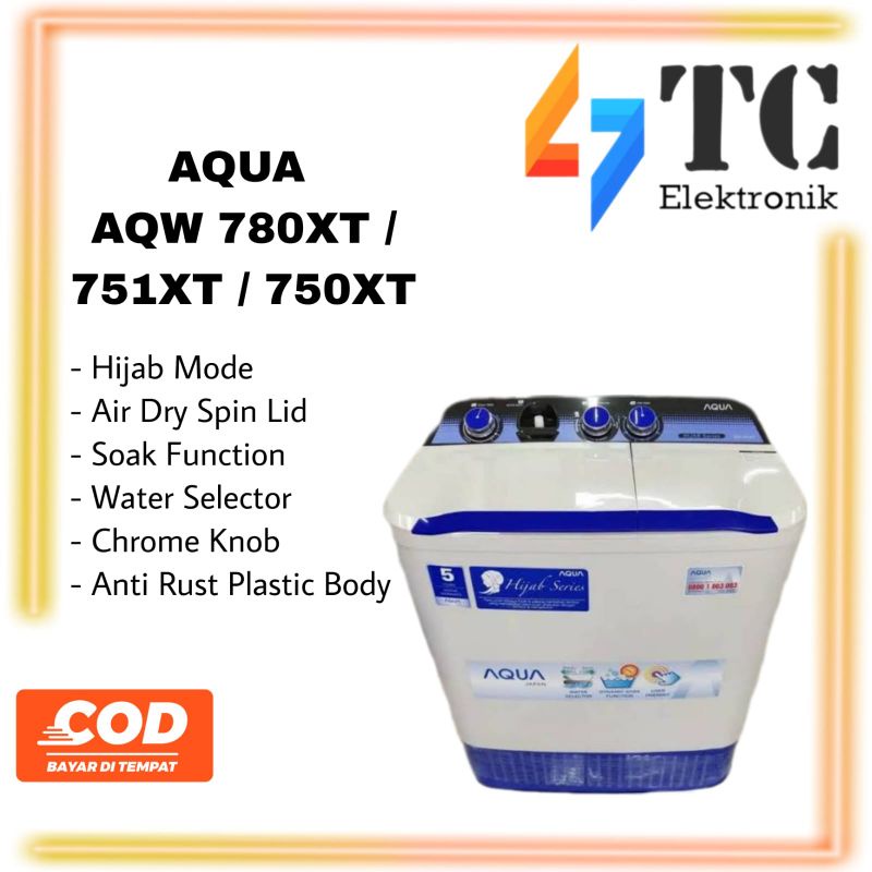 Mesin Cuci Aqua QW 780xt / 750xt / 781xt Hijab Series - 7 Kg