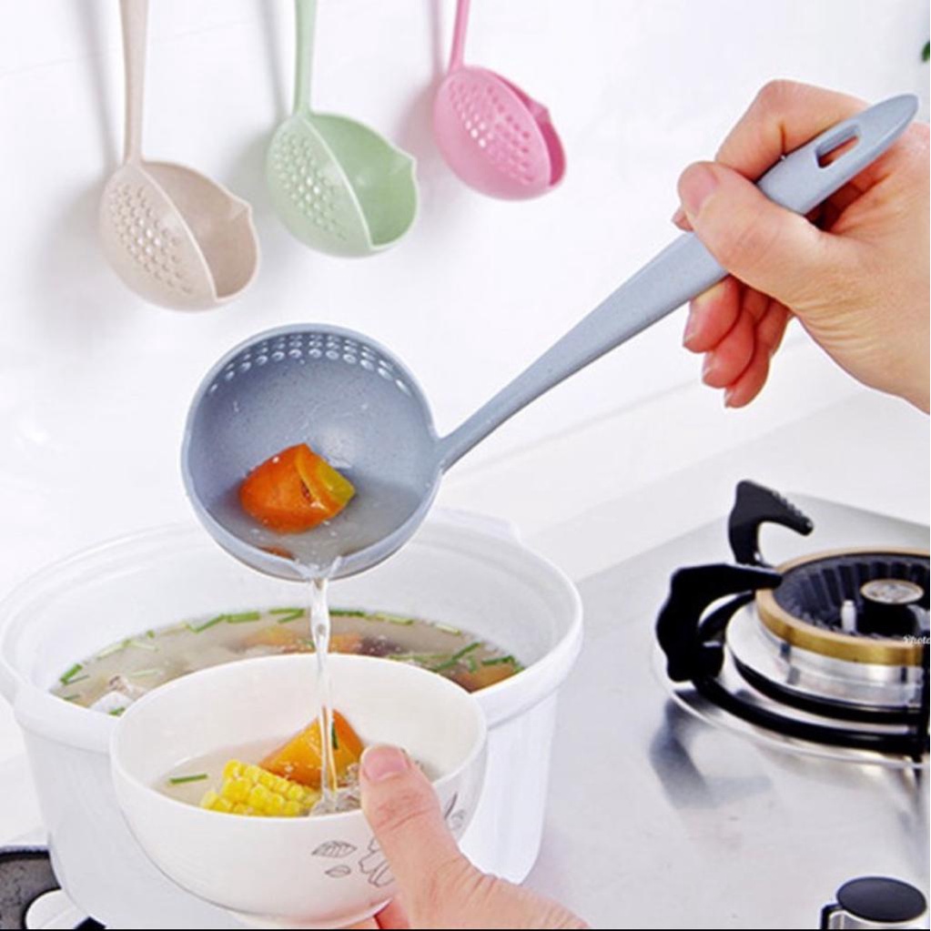 [UNIK88] YT034 Centong Kuah Sop 2 In 1 Sendok Saring Sayur Soup Spoon