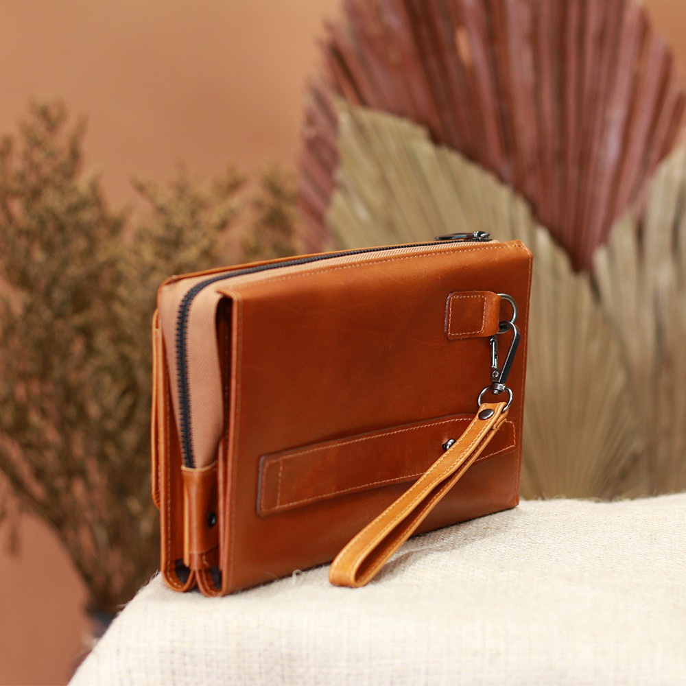 MARETHA WALLET - Dompet Tangan Terbuat dari Kulit Sapi Asli Dompet Wanita ALICE LEATHER Kode : AH01