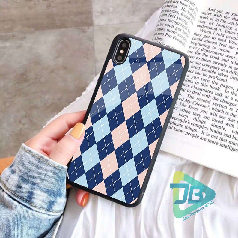 HARDCASE 2D GLOSSY TARTAN OPPO VIVO XIAOMI SAMSUNG REALME IPHONE ALL TYPE JB5689