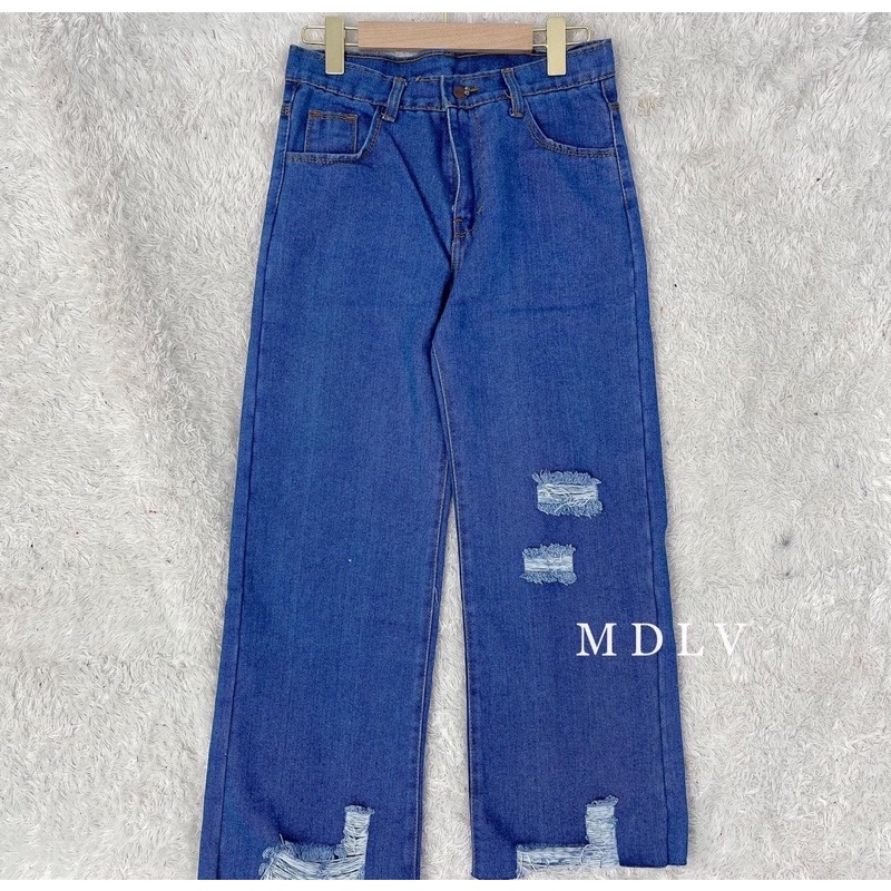 MDLV ~ CELANA JEANS KULOT CHALAUDY CULLOTES CELANA JEANS KULOT SOBEK CELANA PANJANG WANITA IMPORT