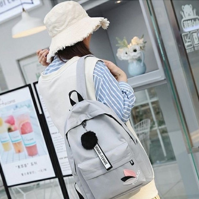 Tas punggung wanita/ransel wanita/tas travelling import/tas sekolah korea/tas multifungsi murah 9104